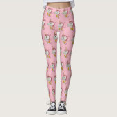 Roze Eenhoorn Patterned Leggings (Voorkant)