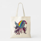 Roze eenhoorn Pegasus Tote Bag (Achterkant)