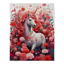 Roze Eenhoorn & Pioen Droomlandschap Fantasie