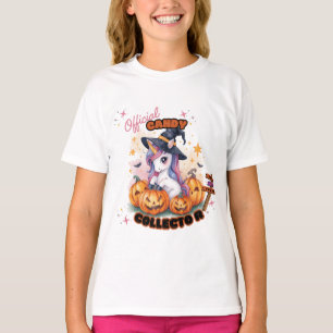 Roze Eenhoorn Pompoen Halloween T-shirt op maat