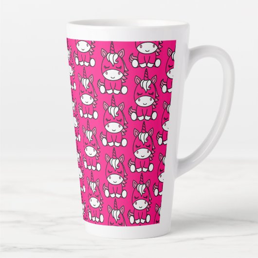 Roze Eenhoorn Pony Latte Mok (Rechts)