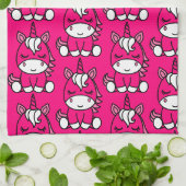 Roze Eenhoorn Pony Theedoek (Gevouwen)