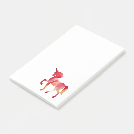 Roze Eenhoorn Post-it Notes (Schuin)