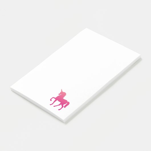 Roze Eenhoorn Post-it Notes (Schuin)