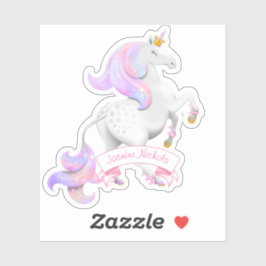 Roze Eenhoorn Princess Sparkles Sticker