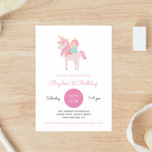 Roze Eenhoorn Prinses Verjaardagsfeest