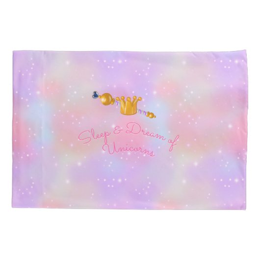 Roze Eenhoorn Prinses Zoete Dromen Kussensloop (Achterkant)