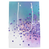 Roze Eenhoorn Sparkle Paarse Aqua Glitter Confetti Medium Cadeauzakje (Achterkant)