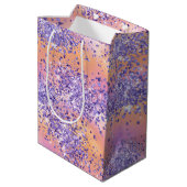 Roze Eenhoorn Sparkle Paarse Aqua Glitter Confetti Medium Cadeauzakje (Achterkant Gekanteld)