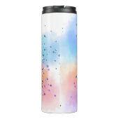 Roze Eenhoorn Sparkle Paarse Aqua Glitter Confetti Thermosbeker (Achterkant)