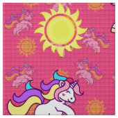 Roze Eenhoorn Stof (Swatch)