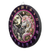Roze Eenhoorn straalt genade en kracht uit Dartbord (Voorkant Rechts)