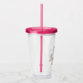 Roze Eenhoorn Strik Acryl Drinkbeker (Rechts)