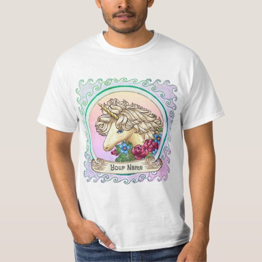 Roze Eenhoorn  T-shirt (Voorkant)