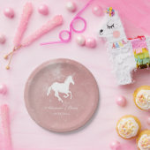 Roze Eenhoorn Trouw Papier Bord (Feest)