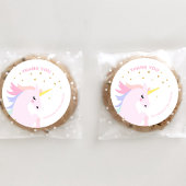 Roze Eenhoorn Verjaardag Dank u Stickers