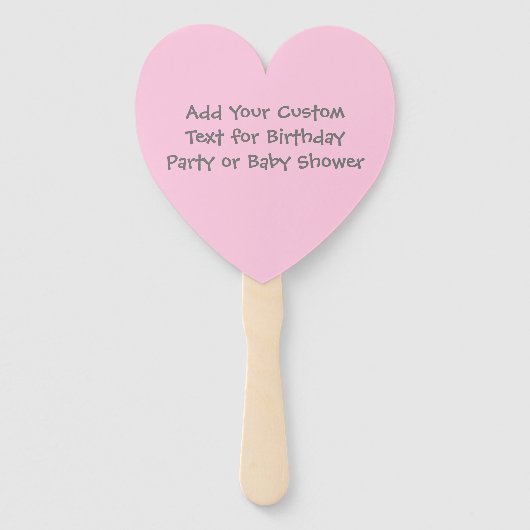 Roze Eenhoorn Verjaardagsfeestje Sjabloon Handwaaier (Achterkant)