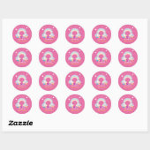 Roze Eenhoorn Viering Sticker (Vel)