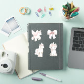 Roze Eenhoorns Bloemen Boog Sticker (iPad Cover)