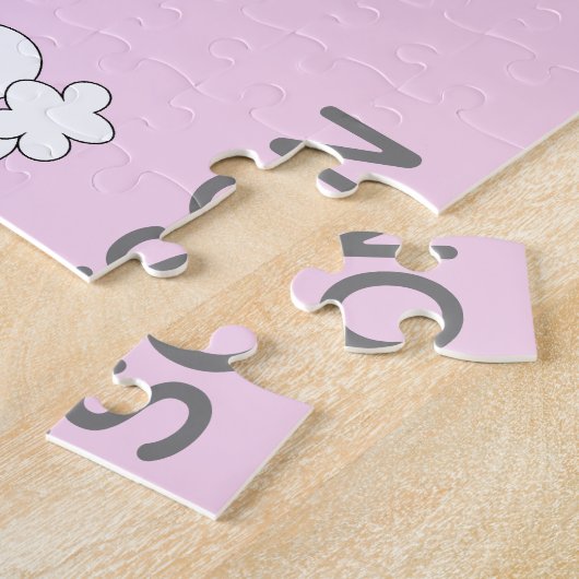 Roze eenhoorns en regenboog sterren legpuzzel (Zijkant)