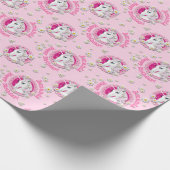 Roze Eenhoorns zijn Magic Gepersonaliseerde Verjaa Cadeaupapier (Hoek)