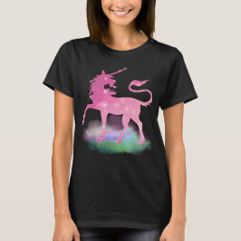 Roze eenhoornvrouwen Fantasy t-shirt