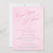 Roze eens per keer op Bridal Shower-uitnodigingen Kaart (Voorkant)