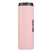 Roze eenvoudig baby shower q of code voeg naamteks thermosbeker (Achterkant)