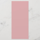 Roze Eenvoudig Elegant Kruiskalligrafie Doop Menu (Achterkant)