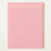 Roze Eenvoudig Elegant Modern Monogram Planner (Achterkant)