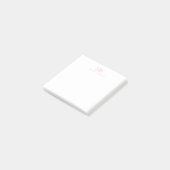 Roze Eenvoudig Elegant Modern Monogram Post-it® Notes (Schuin)