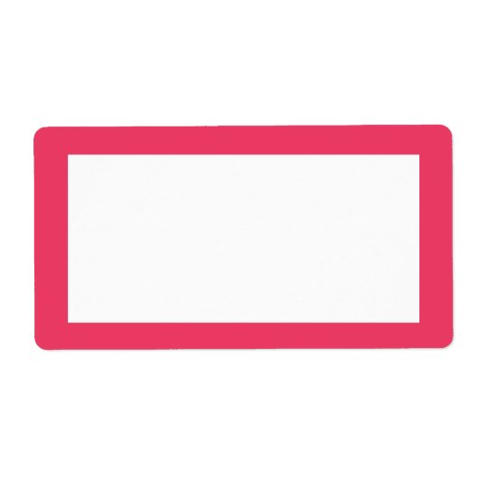 Roze Eenvoudig Etiket (Voorkant)