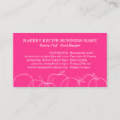 Roze Eenvoudig handgemaakt recept voor de bakkerij Visitekaartje (Achterkant)