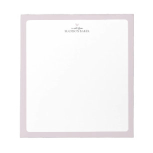 Roze   Eenvoudig Hart Persoonlijk Notitieboek Notitieblok