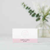 Roze Eenvoudig Logo QR Code Sociale Media Visitekaartje (Staand voorkant)
