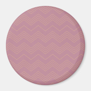 Roze, eenvoudig, modern, cool, trendy zigzag patro magneet