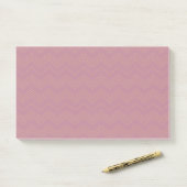 Roze, eenvoudig, modern, cool, trendy zigzag patro post-it® notes (Op bureau)