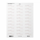 Roze Eenvoudig Modern Script Afstuderen retouradre Etiket (Full Sheet)