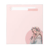 Roze Eenvoudig Schattige Anime Boho Notitieblok (Voorkant)