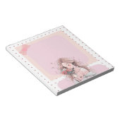 Roze Eenvoudig Schattige Anime Boho Notitieblok (Schuin)