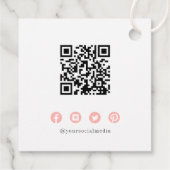 Roze Eenvoudig script Modern Luxe bedankt Bedankjes Labels (Achterkant)