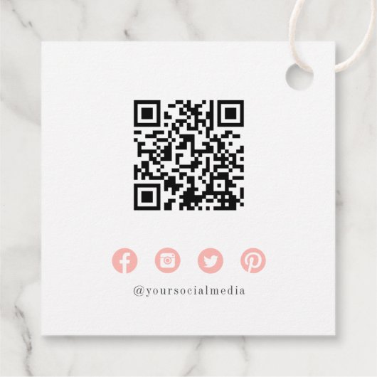 Roze Eenvoudig script Modern Luxe bedankt Bedankjes Labels (Achterkant)