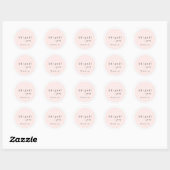 Roze Eenvoudig script Modern Luxe bedankt Ronde Sticker (Vel)