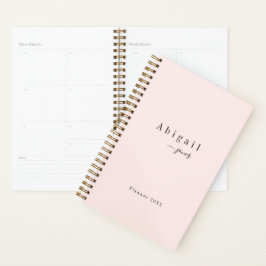 Roze, eenvoudig script, modern Luxury Professional Planner