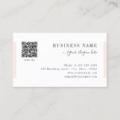 Roze, eenvoudig script, modern Luxury Professional Visitekaartje (Achterkant)