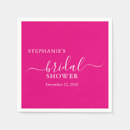 Roze Eenvoudig Script Vrijgezellenfeest Servet