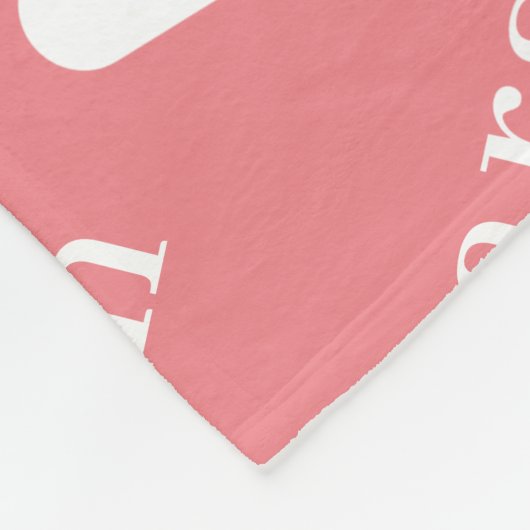 Roze, eenvoudige, aangepaste herhalingsnaam fleece deken (Hoek)