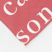 Roze, eenvoudige, aangepaste herhalingsnaam fleece deken (Hoek)