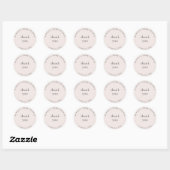 Roze Eenvoudige Baby Shower Bedankt Sticker (Vel)