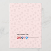 Roze Eenvoudige Bar Drankmenu Menu (Achterkant)